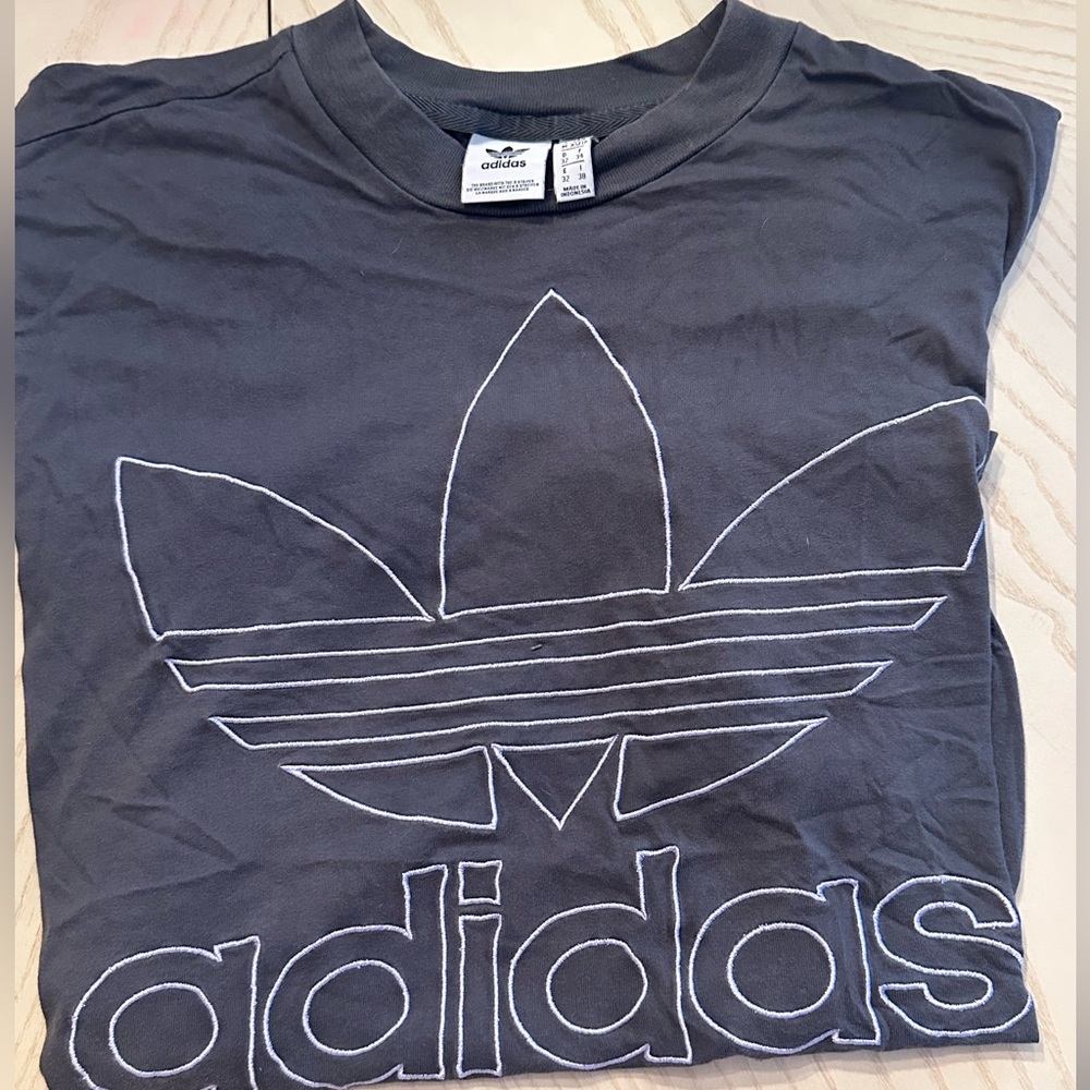 Adidas Originals vintage tee gray and lavender